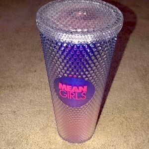 AMC‎ Mean Girls Movie 24 Oz Diamond Studded Bling Tumbler Cup Missing Straw